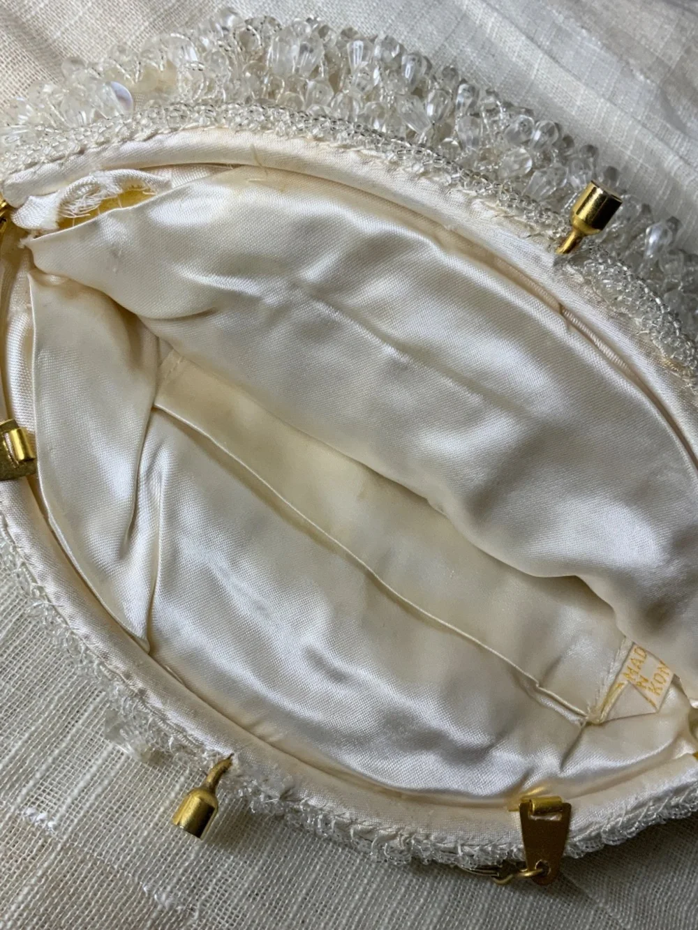 Vintage Hand-Beaded Bridal Purse